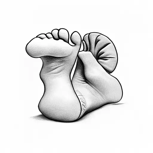 baby feet tattoo design idea
