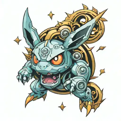 Heavy Metal Pokemon characters tattoo design idea