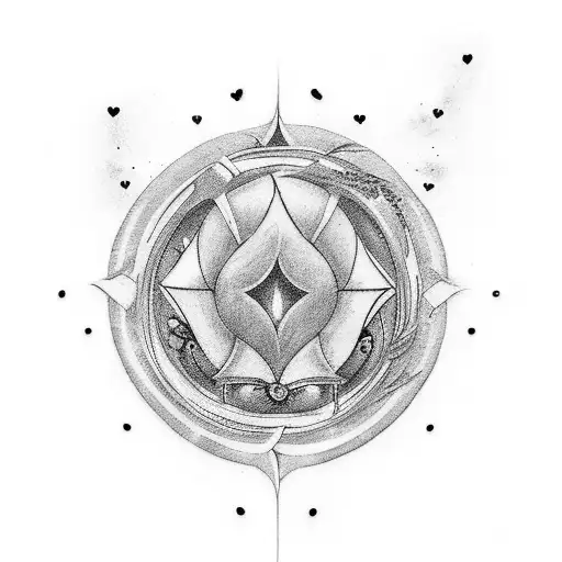 A tattoo design symbolizing the love for your 3 daughters with a touch of drifting elements tattoo design idea