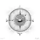 sand clock tattoo design idea