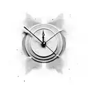 sand clock tattoo design idea