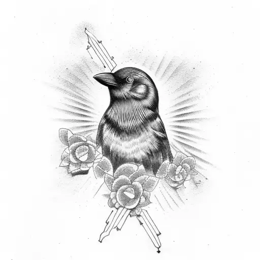 Maths Crow tattoo design idea