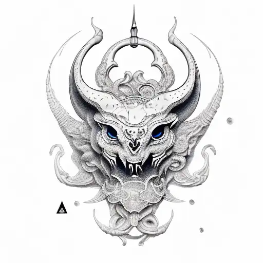 Taurus Zodiac Sign Tattoo Design Stock Vector (Royalty Free) 425068228 |  Shutterstock