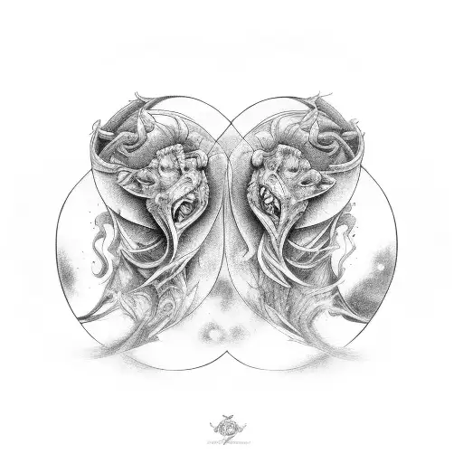 Gemini Twins tattoo design idea