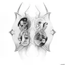 Gemini Twins tattoo design idea