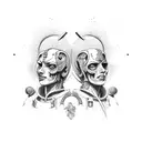 Gemini Twins tattoo design idea