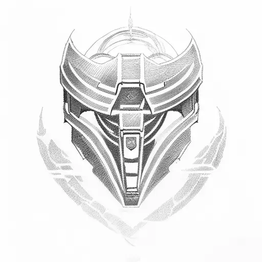 The number 8 with halo on top tattoo design idea