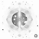 An hourglass filled with galaxies and planets, symbolizing the passage of time in the universe tattoo design idea