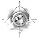 clock fading away tattoo design idea