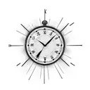 clock fading away tattoo design idea
