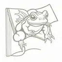 witchy toad on spell books tattoo design idea