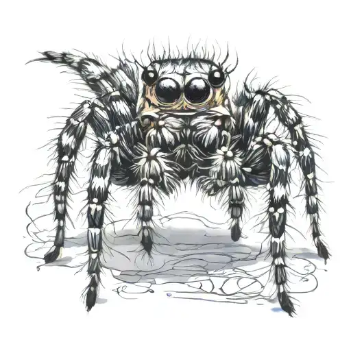 little jumping spider tattoo design idea
