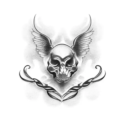 dark gothic tattoo design idea