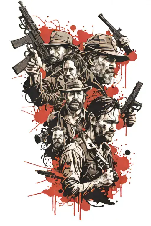 The Walking Dead Redemption 2 character tattoo design idea