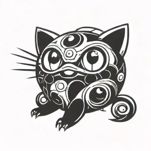 Jigglypuff heartless tattoo design idea
