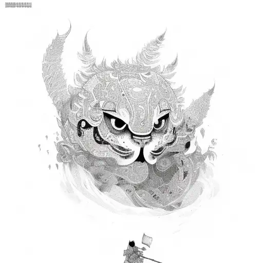 belonging to someone else, letting go of control, learning to be vulnerable in a korean style tattoo design idea
