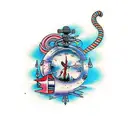 belonging to someone else, letting go of control, learning to be vulnerable, accepting the passage of time tattoo design idea