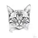 caged cat tattoo design idea