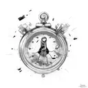 belonging to someone else, letting go of control, learning to be vulnerable, accepting the passage of time tattoo design idea