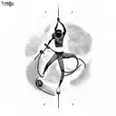 Capoeira roda with rap lyrics written around it tattoo design idea
