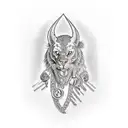 Erzengel michael in plattenrüstung mit schild und schwert tattoo design idea