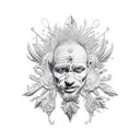 Erzengel michael in plattenrüstung mit schild und schwert tattoo design idea