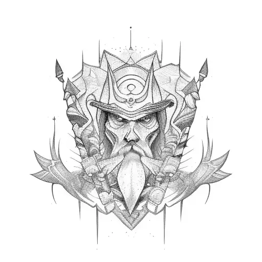 wizard tattoo design idea