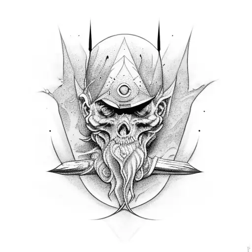 wizard tattoo design idea