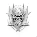 wizard tattoo design idea