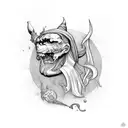 wizard tattoo design idea