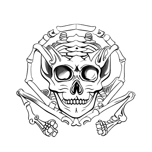 lego skeleton disassembled  tattoo design idea