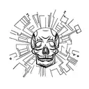 lego skeleton disassembled  tattoo design idea