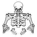 lego skeleton disassembled  tattoo design idea