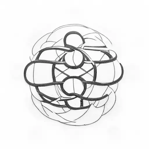 Piano keys intertwined with waterpolo ball tattoo design idea