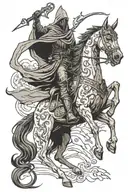 nazgul riding tattoo design idea