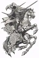 nazgul riding tattoo design idea