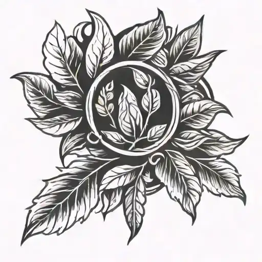 laurel wreath wrapping tattoo design idea