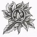 laurel wreath wrapping tattoo design idea