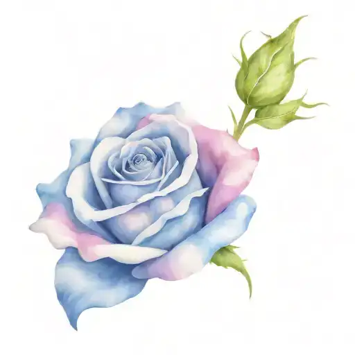 puzzle rose tattoo design idea