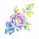 puzzle rose tattoo design idea