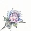 puzzle rose tattoo design idea