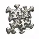 Puzzle piece tattoo design idea