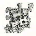 Puzzle piece tattoo design idea