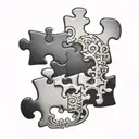 Puzzle piece tattoo design idea