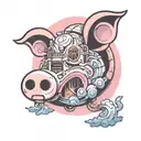 howls moving castle tattoo design idea