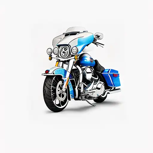 Harley Davidson street glide special tattoo design idea