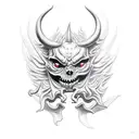 dancing devil tattoo design idea