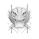 cobra minimalista tattoo design idea