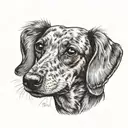 sketch Dachshund smooth  face line work tattoo design tattoo design idea