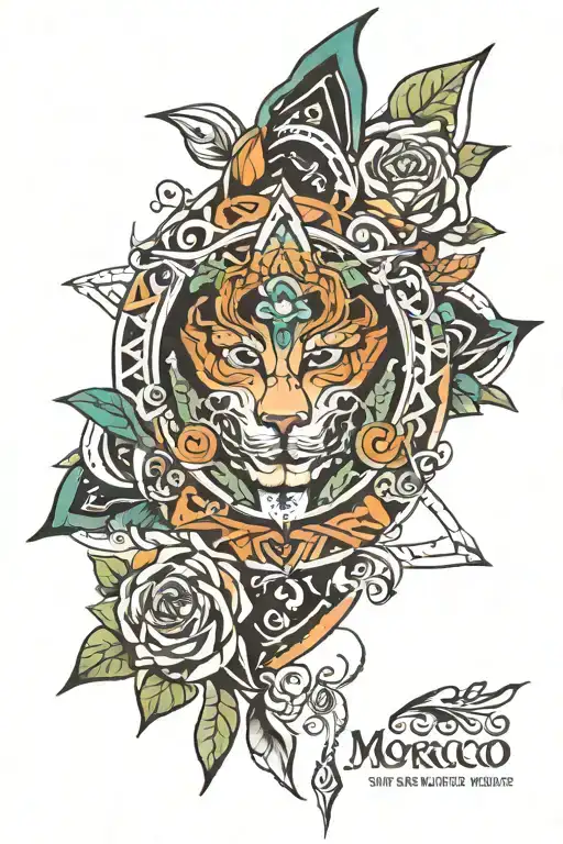 morocco male tattoo design idea